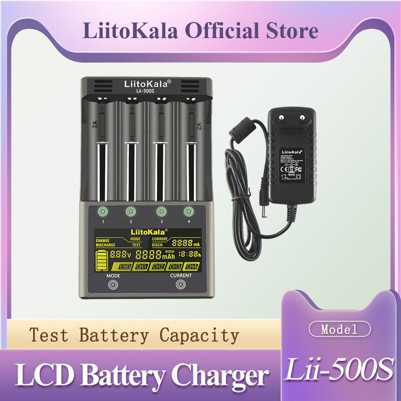 Liitokala Lii-500S Lii-500 Lii-PD4 Lii-202 Lii-402 Lii-S2 Lii-S4 18650 Batterij Oplader Voor 26650 16340 Rechareable Batterij