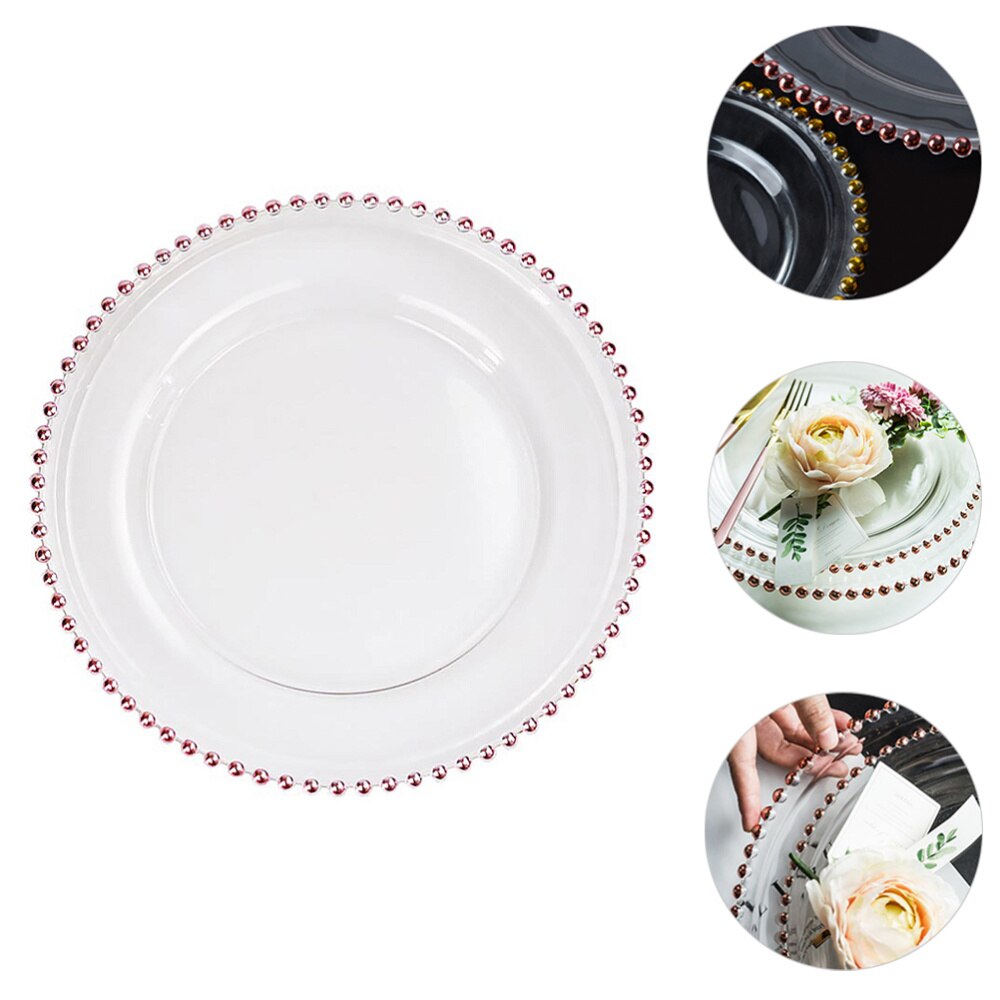 Assiette en verre pour Steak de grande , pour salade, vaisselle en verre (27), 1 pièce