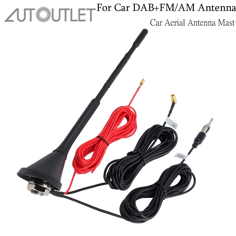 Autoutlet Top Dak Mount Am Fm Radio Antenne Antenne Base Kit Universele Actieve Versterkte Dab + Fm Radio Auto Antenne antenne Mast