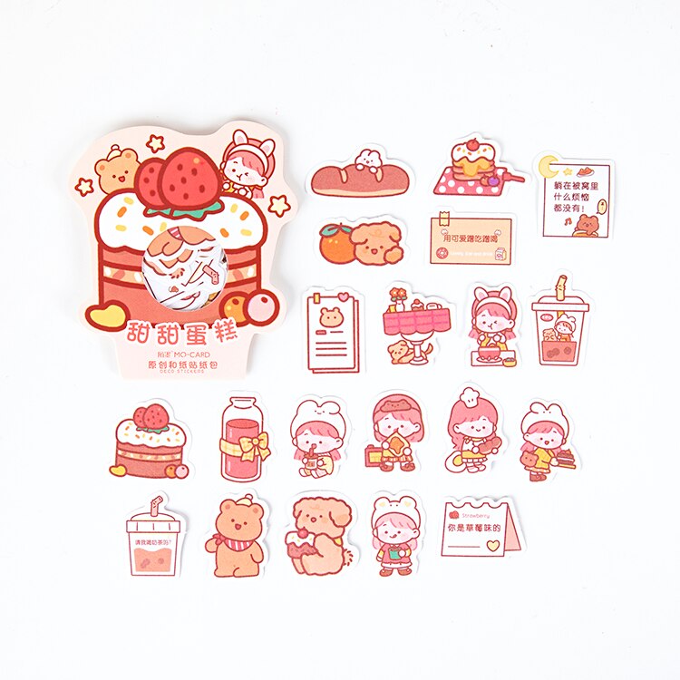 40 stuks/pak konijnengroep briefpapier stickers afdichtingslabel reissticker scrapbook dagboek planner albums decoraties doe-het-zelf: C