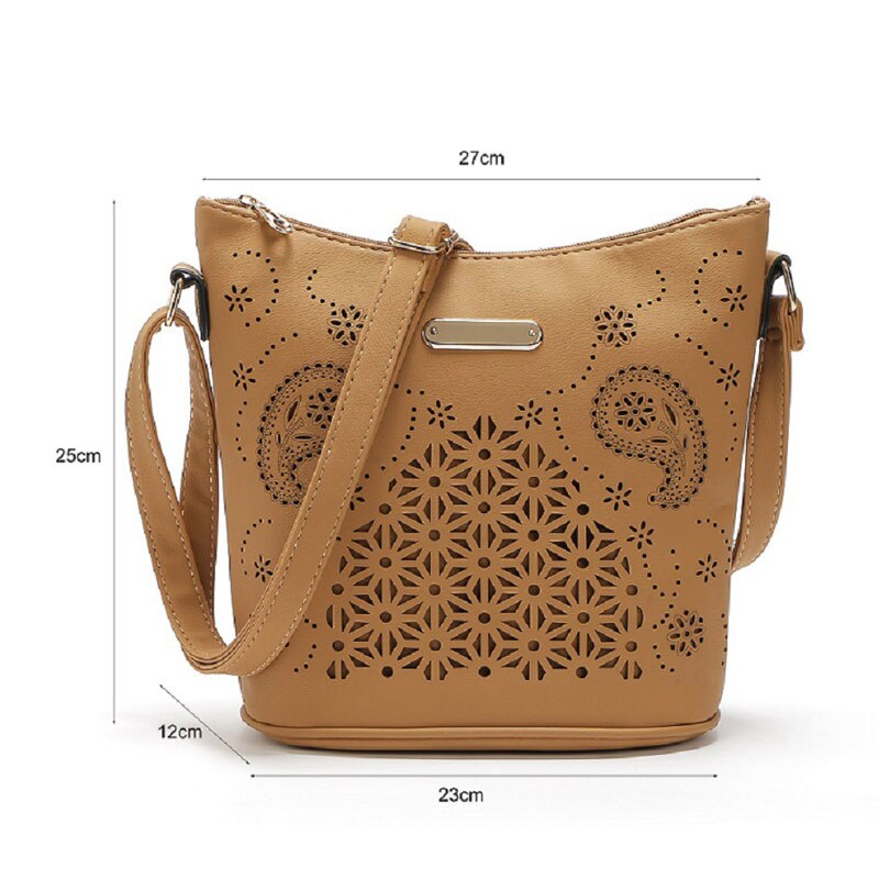 REPRCLA évider femmes seau sacs Vintage sac à bandoulière bandoulière haute capacité femmes Messenger sacs dames sacs à main
