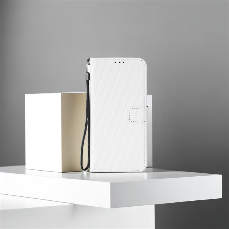 Telefondeksel til fairphone 5 , skinndeksel i årgang-stil til fairphone 5, fairphone 5- deksler, magnetisk lommebokdeksel med klapp: Hvit