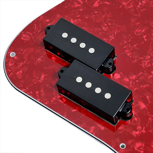 Bass Loaded Pickguard Prewired For PB Precision Bass P-Bass w/ 2 Pickups 1 Jack 2 Potentiometer Guitar Parts Replacement 3 Ply