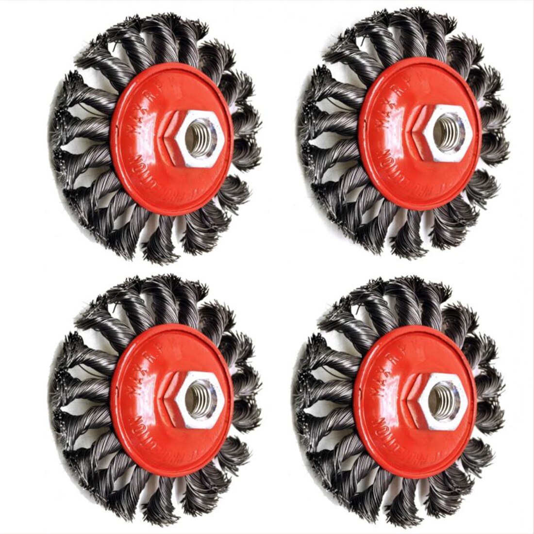 Komborstel haakse slijper draadborstel, 75 mm 100mm M14 haakse slijper draadborstel set, flex staal geknoopte draad (4 stuks Komborstel haakse slijper draadborstel, 75 mm 100mm M14 haakse slijper draadborstel set, flex staal geknoopte draad (4 stuks