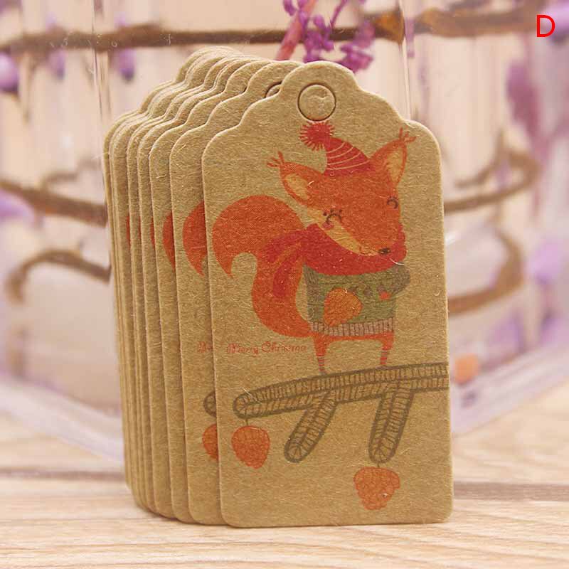 100 st ät och drick gott julkort ags kraftpapper kort etikett tag diy häng taggar inslagning dekor: 4