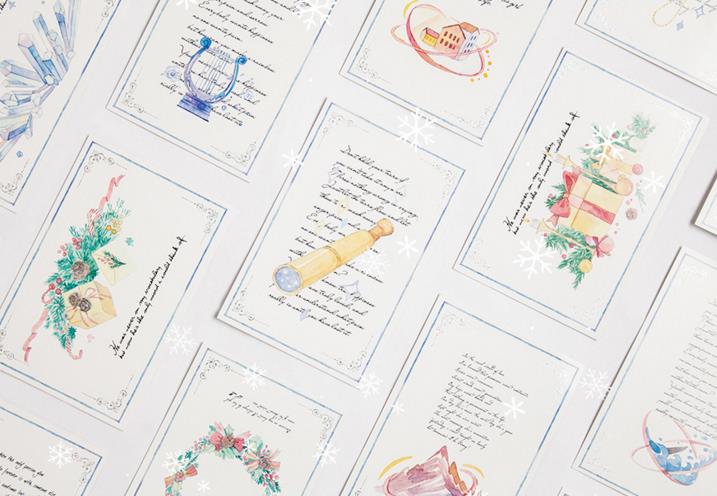 30Sheets/Pack Merry Christmas A Poem of Praise Postcard /Greeting Card/wish Card Stationery for Student