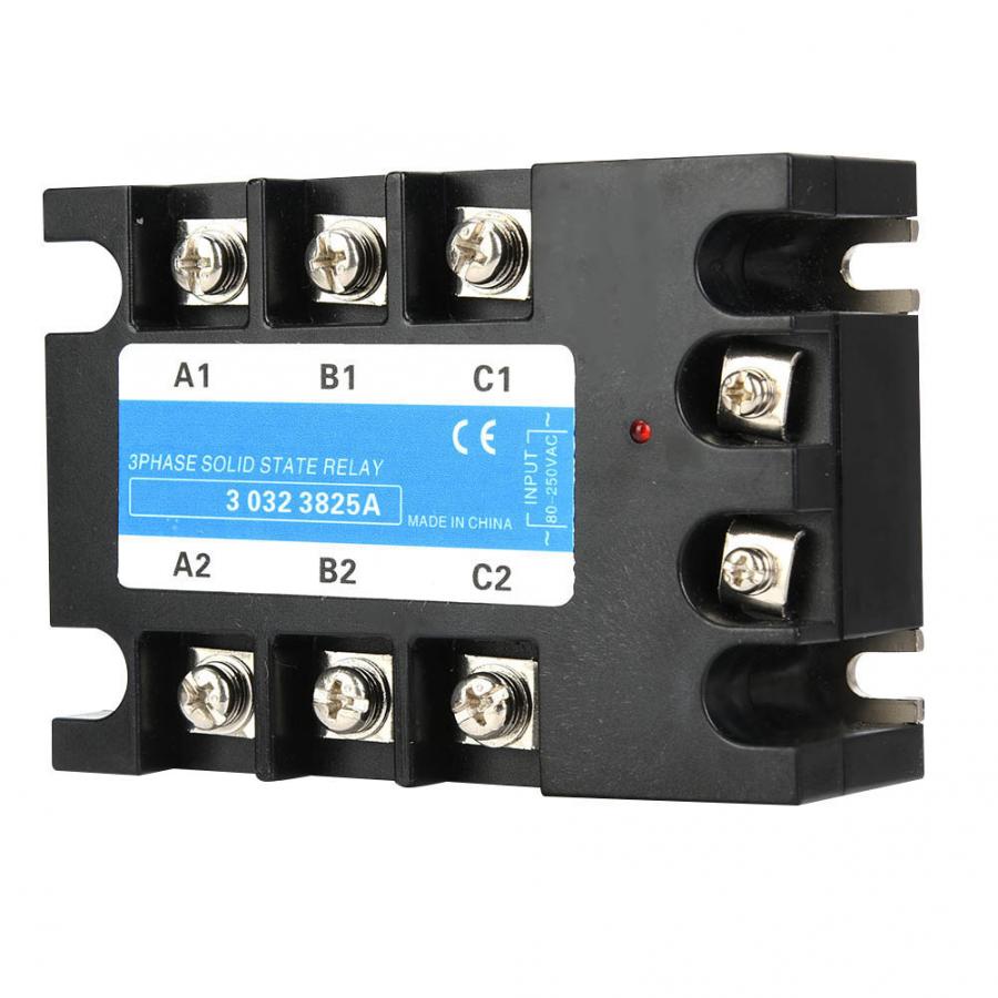 25A/40A/60A/80A/100A Three Phase Solid State Relay 80-250VAC Input SSR3 AC-AC Electrical Equipment for CNC Machinery