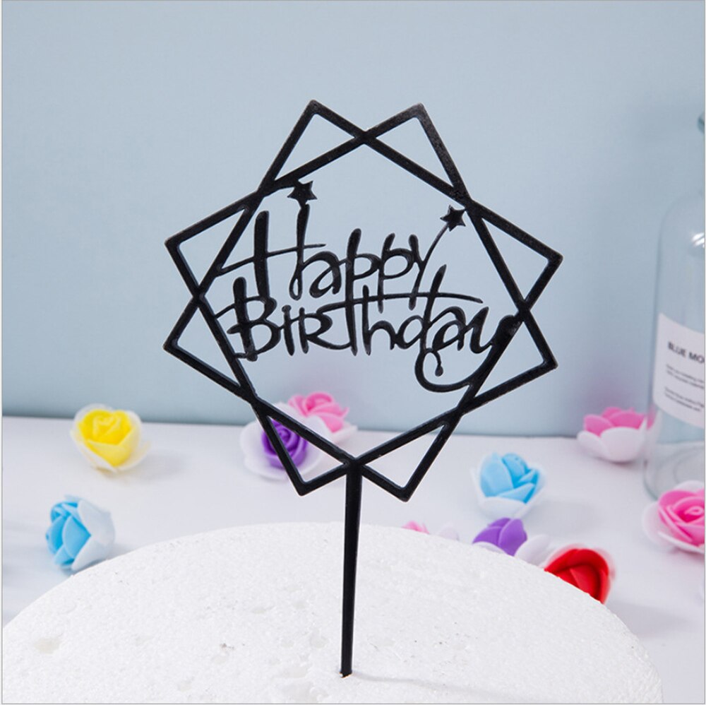 Happy Birthday Love Cake Topper Decoration Cupcake Flag Birthday Party Decorative Props Wedding Baby Shower Cupcake: 12