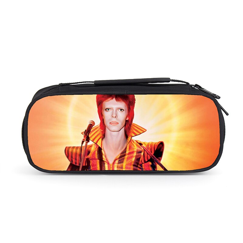 Rock Singer David Bowie Boys Girls Pencil Bag Students Multifunction Pencil Case School Supplies Sotrage Bags Kids Wallet: 015