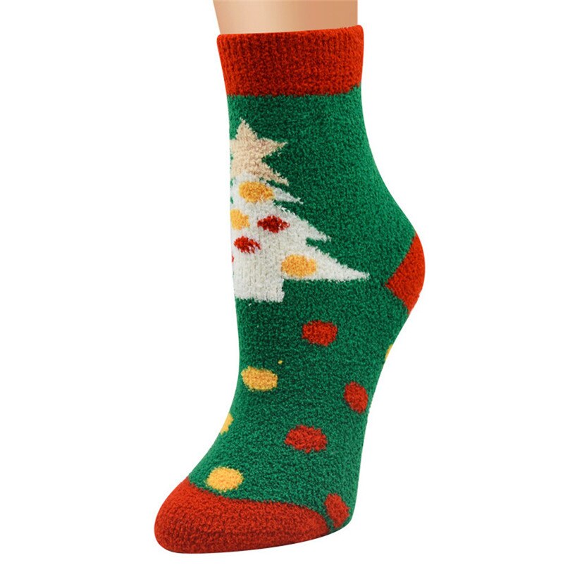 Winter Sport Socken Weihnachten Frauen Socken unisex lässig Weiche Atmungsaktive Warme Korallen Samt Santa Schneemann Socken #3O14: C