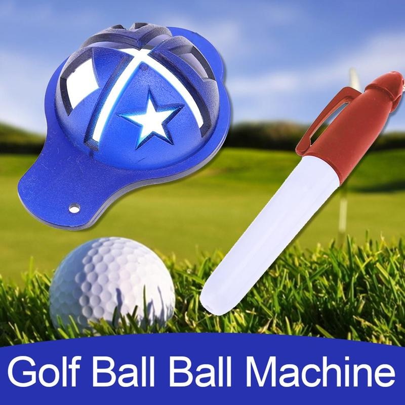 2 unids/set accesorios de Golf suministros marcador de línea azul pelota de Golf con plantillas marcas bolígrafo herramienta de alineación pluma Putti H2P5