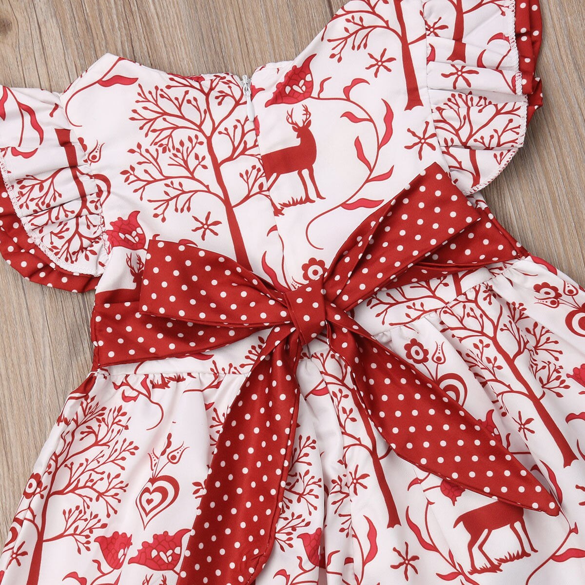 Prinses Kerst Meisje Jurk Leuke Meisjes Herten Print Strik Tutu Jurk Baby Party Jurken Voor Meisjes Xmas Jurken + hoofdband