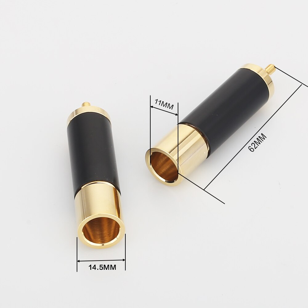 Audiocrast A011 hi end audio 24K placcato oro spina RCA 10mm foro filo RCA spina maschio connettori di saldatura Audio