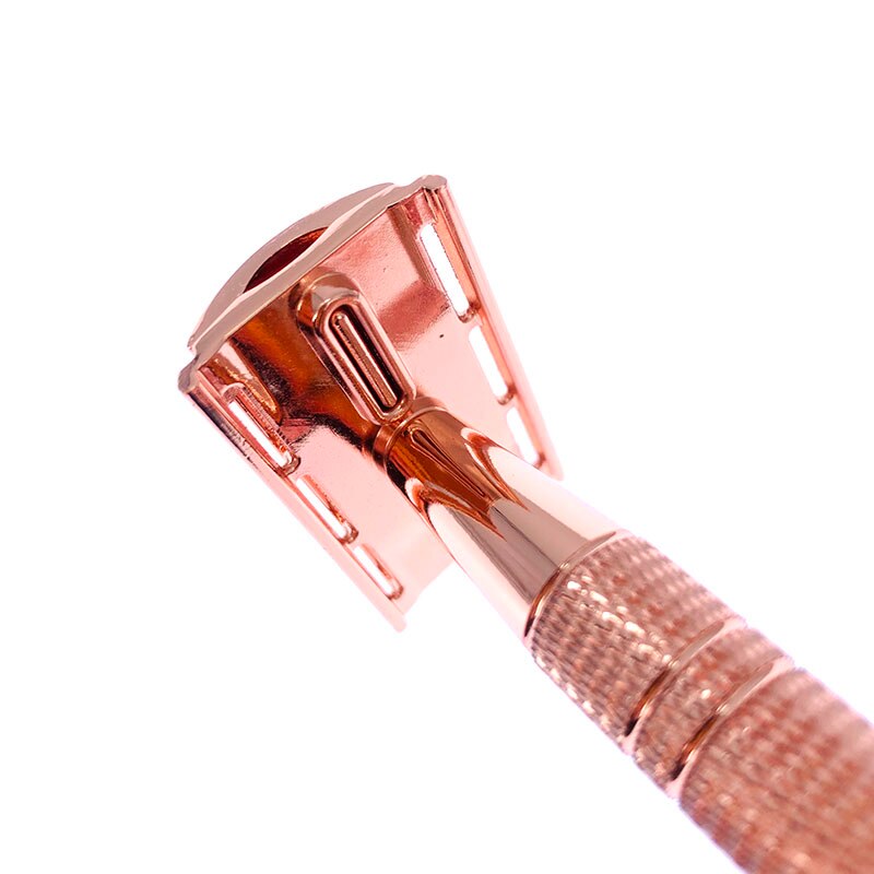 Rose Gold Razor Classic Double Edge Safety Razor For Mens Shaving&amp;Womens Hair Removal with Shaving Blades Manual Shaver