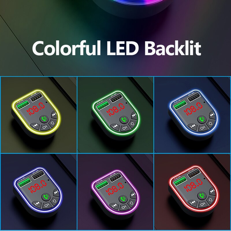 VR robot Led Backlit Bluetooth Auto MP3 Speler Fm-zender Draadloze Stereo Handsfree Carkit Ondersteuning Tf Card/U Disk Afspelen