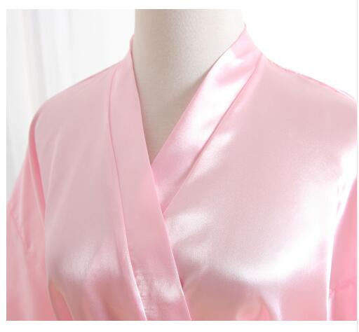 Vrouw Badjas Pyjama Zijde Bruidsmeisje Bruid Gewaad Sexy Vrouwen Korte Satijnen Bruiloft Kimono Gewaden Nachtkleding Nachtjapon Jurk J-Wit