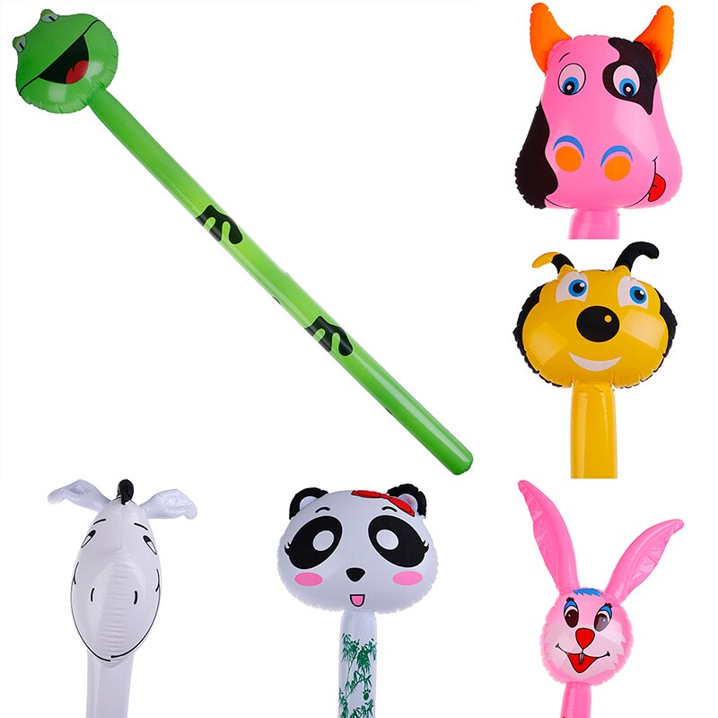 Ballon gonflable en forme d'animaux, marteau, Long, dessin animé, aléatoire, sans blessure, bâton, jouets pour enfants,