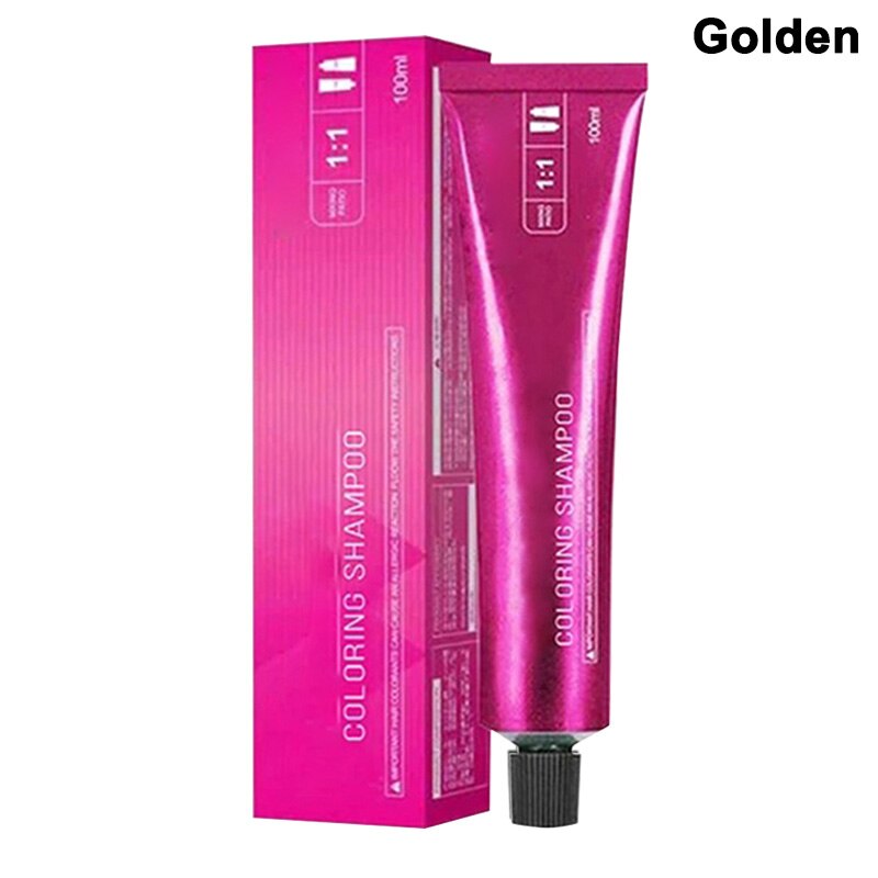 Haar Färbung Shampoo Mild Sicher Haar Färben Shampoo für Männer Frauen Alle Haare WH998: Gold