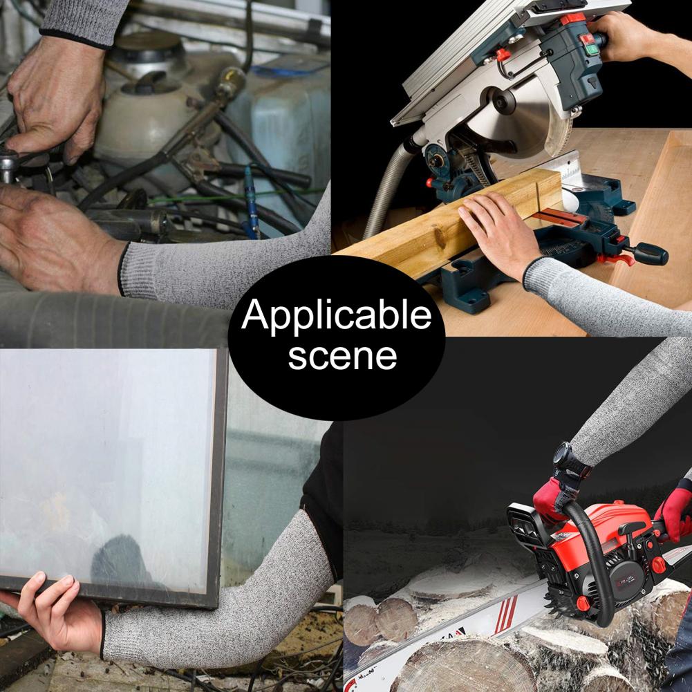 1Pc Outdoor Level 5 Arm Protector Anti-cut Sleeve Anti-Puncture Safety Arm Guard Straight Style Arm Protection Cover for Camping