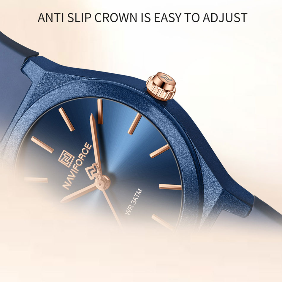 NAVIFORCE 2025 Vrouwen Mode Horloges Quartz Horloge Sport Siliconen Band Dames Horloges Eenvoudige Klok relogios feminino