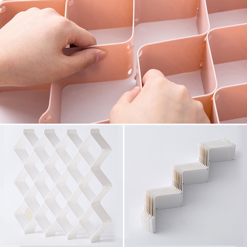 Tiroir en forme de nid d'abeille, Partition en plastique, 6 tablettes, diviseurs de placard pour petits vêtements et plinthe cosmétique