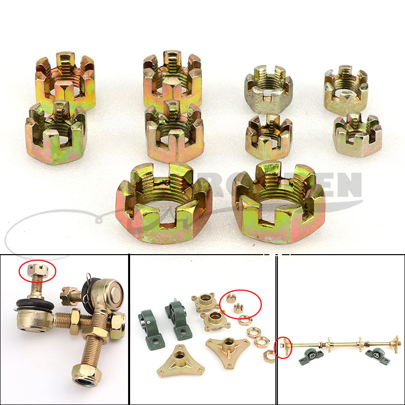 1 pair 2 pcs M10/M12/M14/M16/M20 Groove Nuts Screw For Go karts wheel tire Agricultural Vehicles ATV Quad