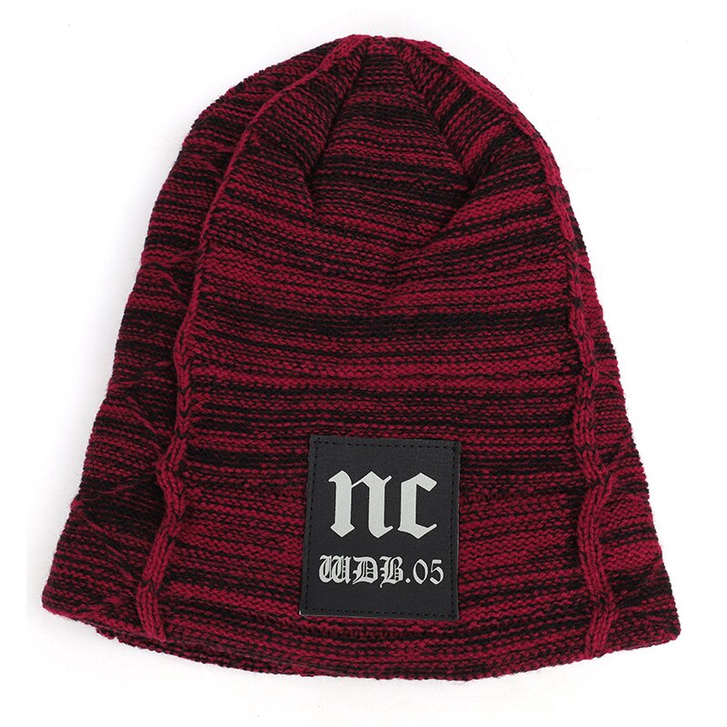 Nc label herr och dam bomullsmössa scarf kostym herr vintermössa scarf 2 delar set plus sammet tjock utomhus varm mössa