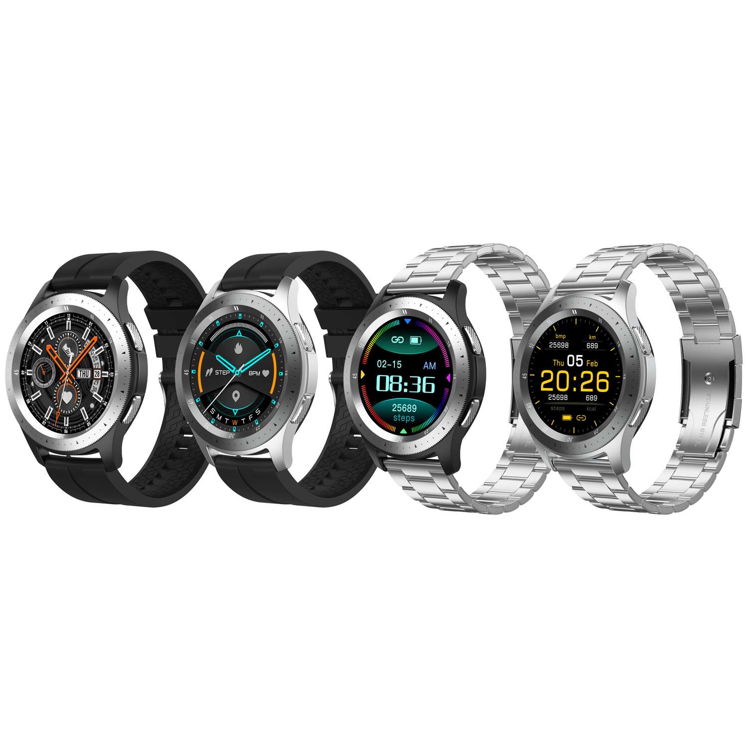Bakeey W68 Smartwatch - Full Touch 320x320px Display, Herzfrequenz- & BP-Monitor, Bluetooth Anrufe, Schlaf-Tracker