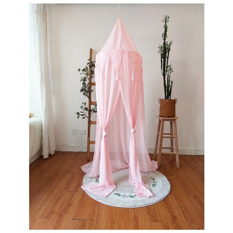 Baby Hanging Tent Tassels Baby Cot Crib Bed Netting Tents Canopy Children Beds Mosquito Net Play Tent Kids for Baby Room Decor