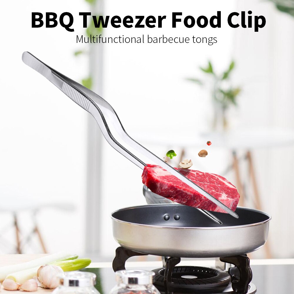 Kitchen Tongs Kitchen Utensils BBQ Tweezer Food Clip kitchen Chief Tongs Stainless Steel Portable For Picnic Barbecue Cooking