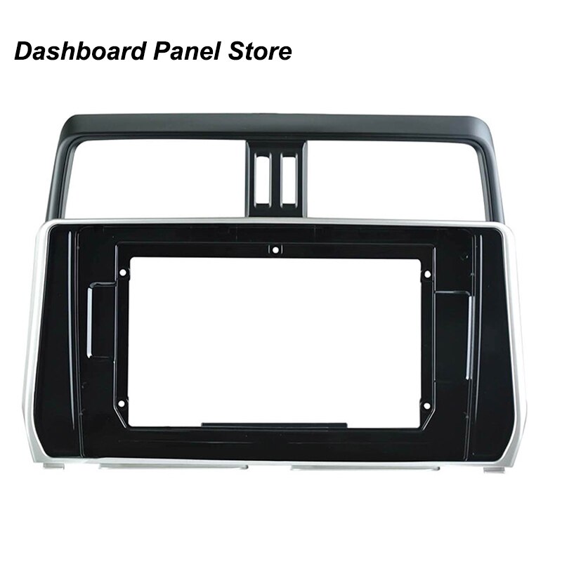 Kit de moldura para salpicadero de coche, Panel de salpicadero de instalación Facia, marco de dvd para TOYOTA Prado , reproductor de Radio 2DIN de 10 pulgadas: Default Title
