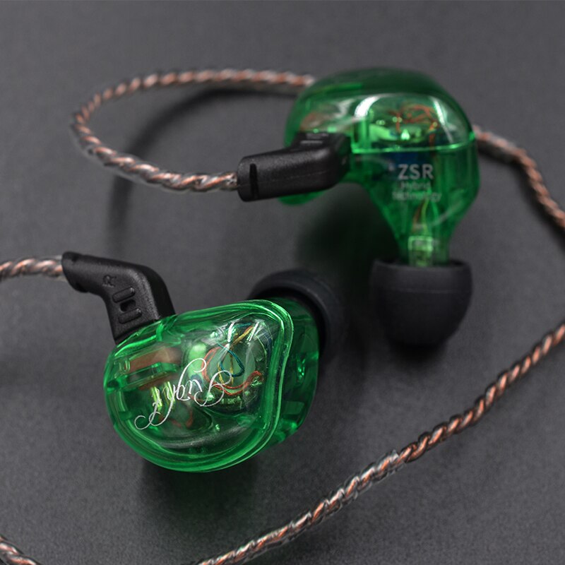 KZ ZSR 1DD 2BA Hifi Sport in-ohr Kopfhörer Dynamische Treiber Lärm abbrechen Headset Ersatz Kabel wie10 ZS10 ZST X ZSX V90 VX