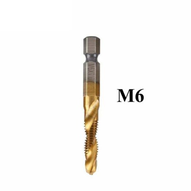 Hss zeskant combinatie tap boor verzinkboor ontbramen composiet schacht eool set: M6 1mm