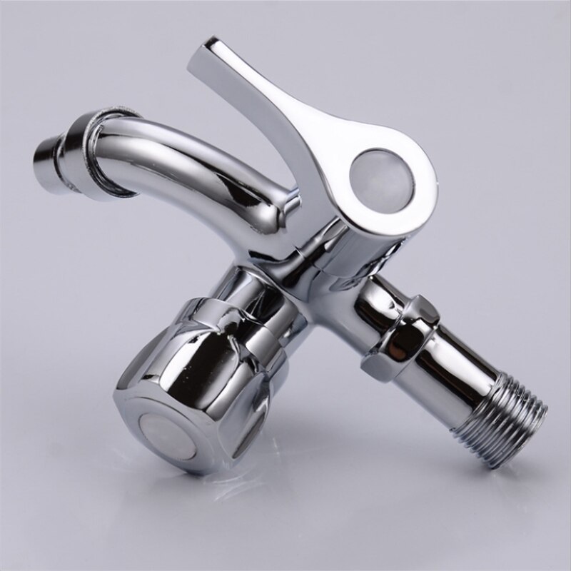 1pc Multi-function Faucet Double Faucet Quick Open Single Cold Bibcocks G1/2' Washing Machine Tap