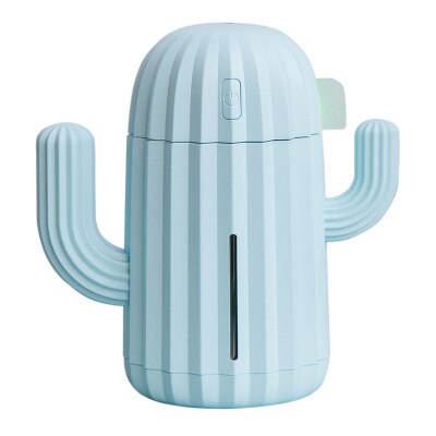 340mL Wireless Car Humidifier Cactus Humidifier Plant Mini Usb Wireless Air Purifier Humidifier Diffuser: blue