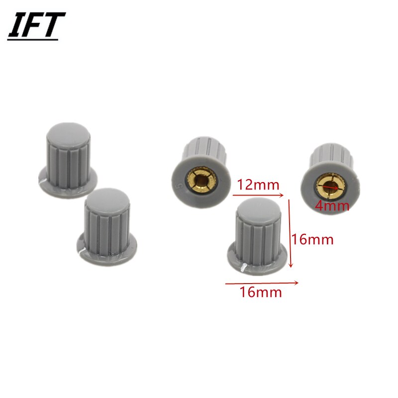 5 Stck 4mm Welle Dia EinfüGen Durcheinander Tonne Ader Potentiometer Steuer Knöpfe