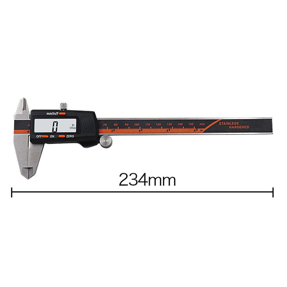 DANIU 150mm Stainless Steel LCD Display Digital Caliper 6 Inch Fraction / MM / Inch High Precision Stainless Steel