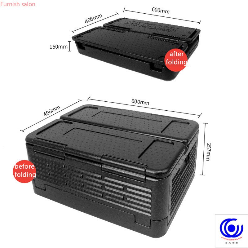 TV show Foldable Iceless Cooler Sweettreats 60L Collapsible Insulated can Portable Waterproof Outdoor Storage Box Thermo Cool