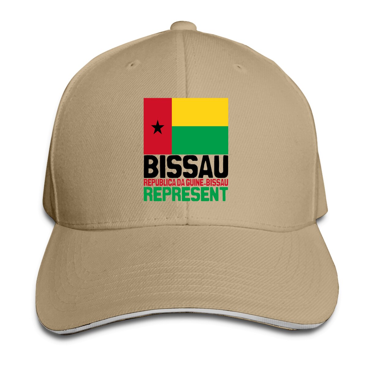Guinee Bissau Represent-Gorras de Golf para hombre y mujer, gorros divertidos de estilo hip hop R330, 1 unidad: Caqui