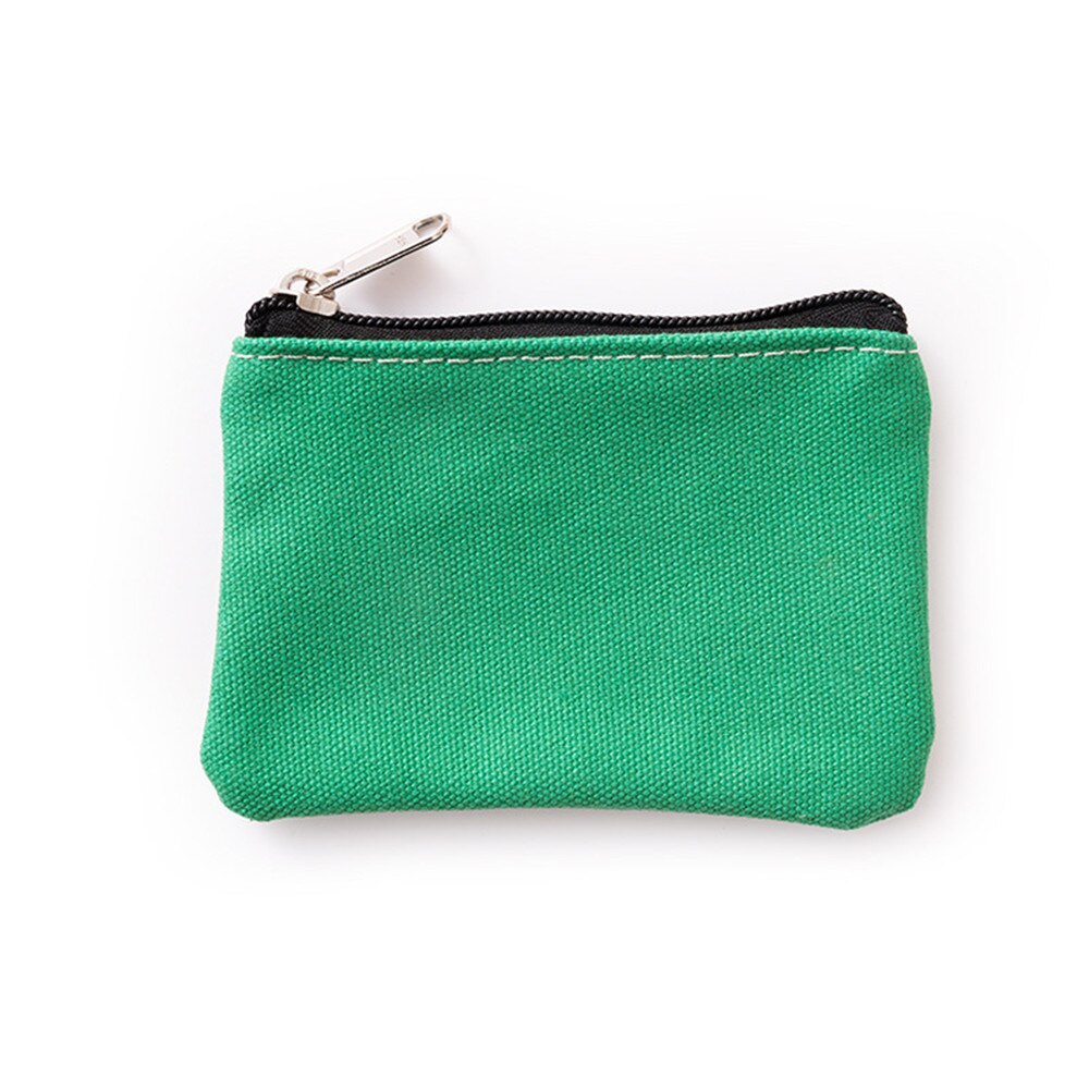 Stijl Katoenen Canvas Portemonnee Pure Kleur Eenvoudige Doek Coin Kleine Tas Voor Mannen En Vrouwen Kaart Portemonnee Sleutel rits Opbergtas