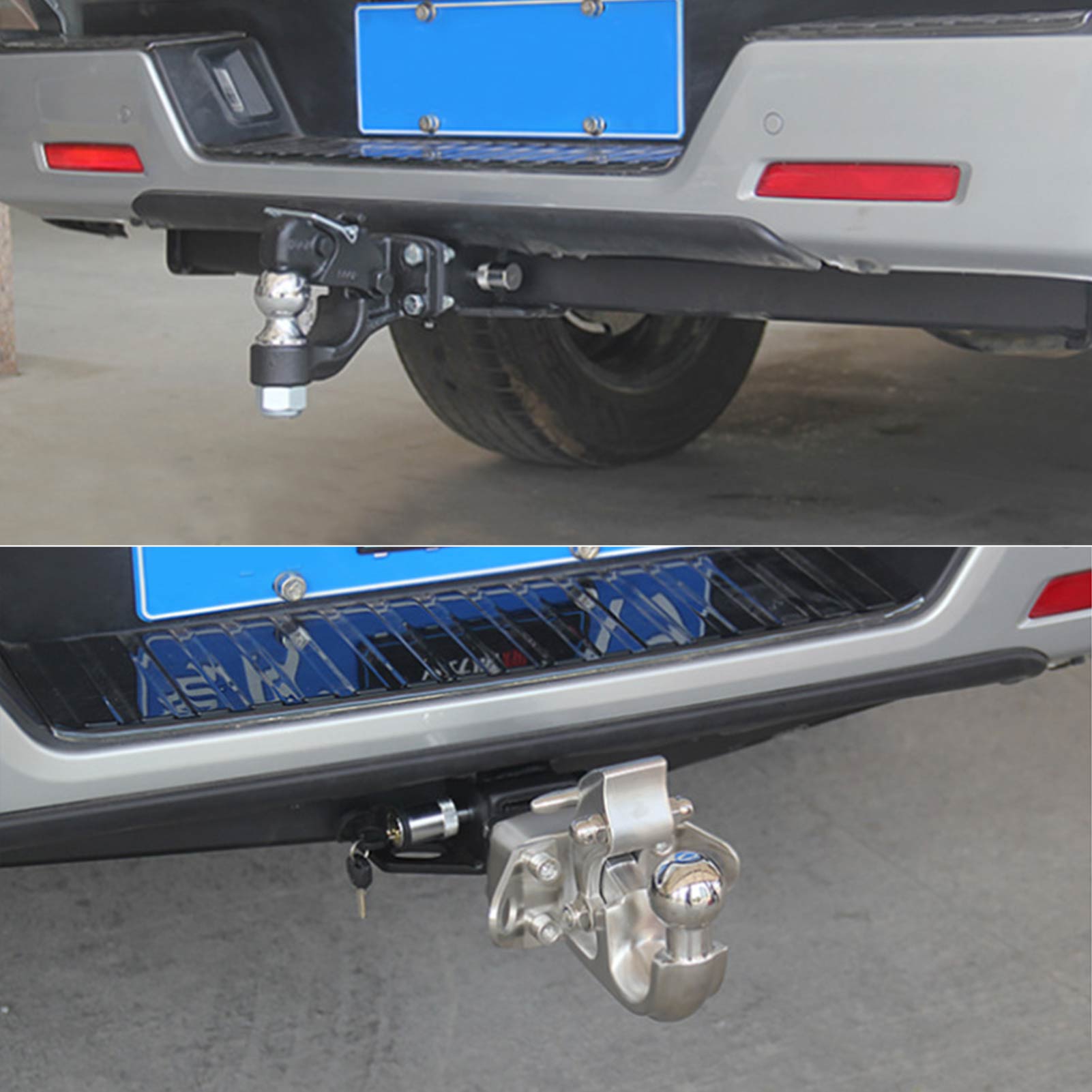 3 To 5T Tons Load-bearing Car Trailer Towing Hook Stainless Steel Anti-theft Hitch Ball Mount Holder With Lock Combo Tow Ball