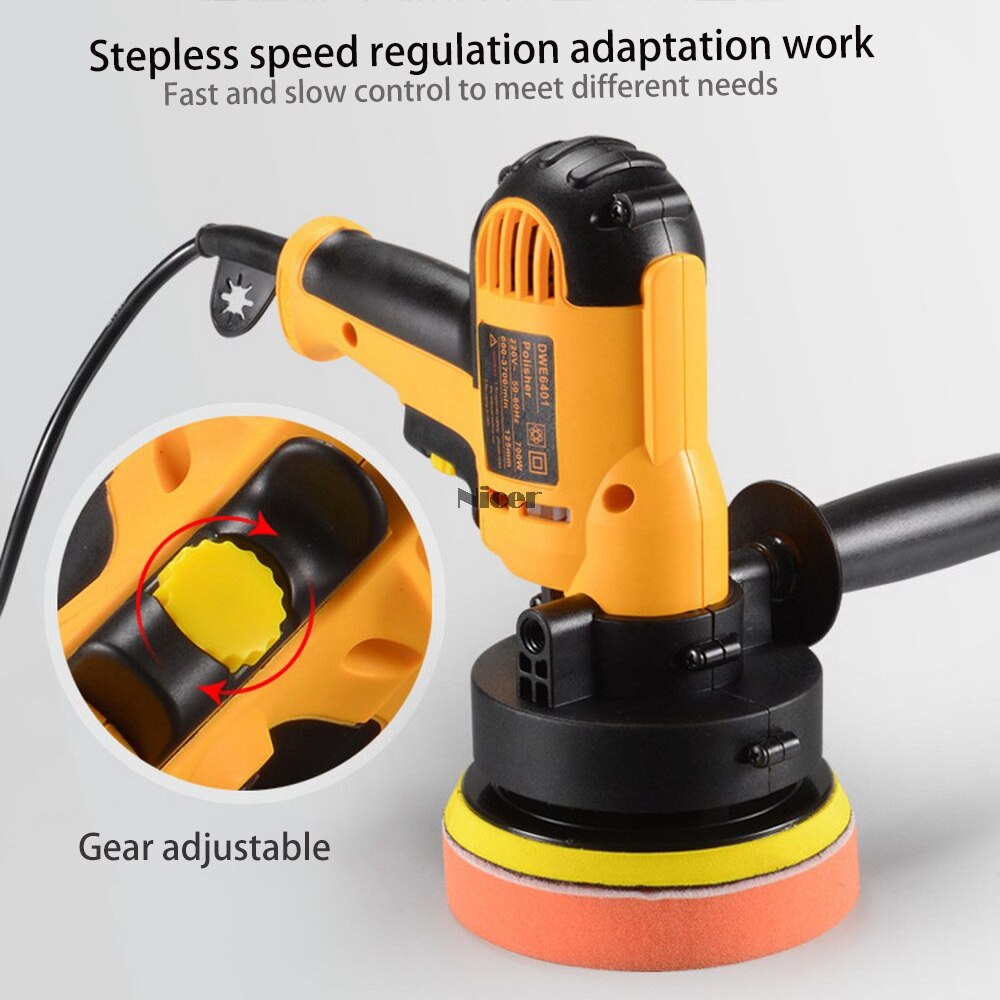 220V 3000rpm Electric Car Polisher Machine 700W Auto Polishing Machine Adjustable Speed Sanding Waxing Tools Car Accessories