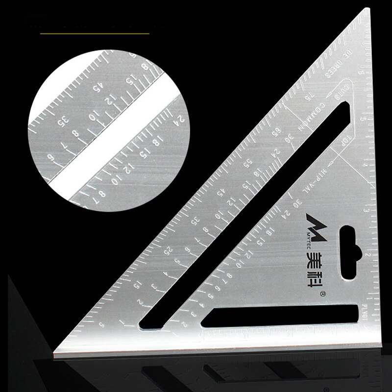 7 inch driehoek liniaal, zwarte driehoek liniaal, hoge precisie aluminium driehoek liniaal, lay-out meetgereedschap voor ingenieur timmerman (metrisch en Imperial 7 inch driehoek liniaal, zwarte driehoek liniaal, hoge precisie aluminium driehoek liniaal, lay-out meetgereedschap voor ingenieur timmerman (metrisch en Imperial
