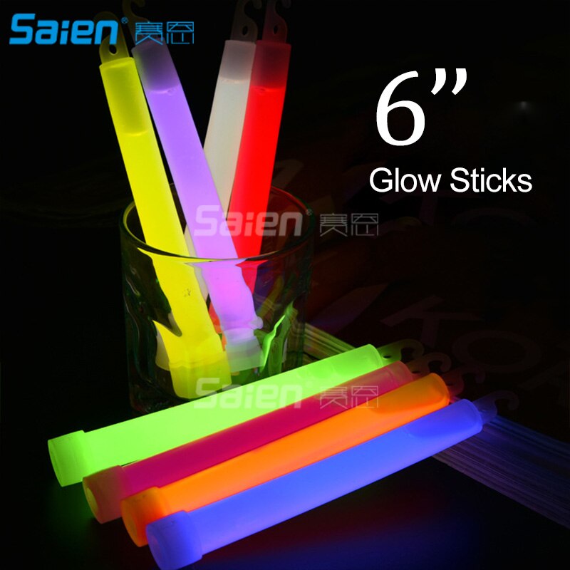 6inch Industriële Glow Sticks Party Glowstick Chemische Fluorescerende Halloween Opknoping Decoraction Camping Noodverlichting