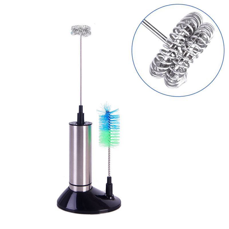 Multifunctional Milk Frother Electric Milk Frother Handheld Coffee Mixing Foamer with Single Double Head Egg Beater