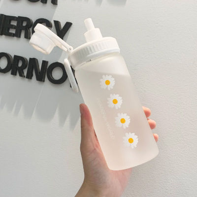 Botella de agua de plástico de 500ml, botella de agua congelada de margaritas, botella de agua congelada, matraz de agua para leche y zumo, para viajes al aire libre, Picnic: 3