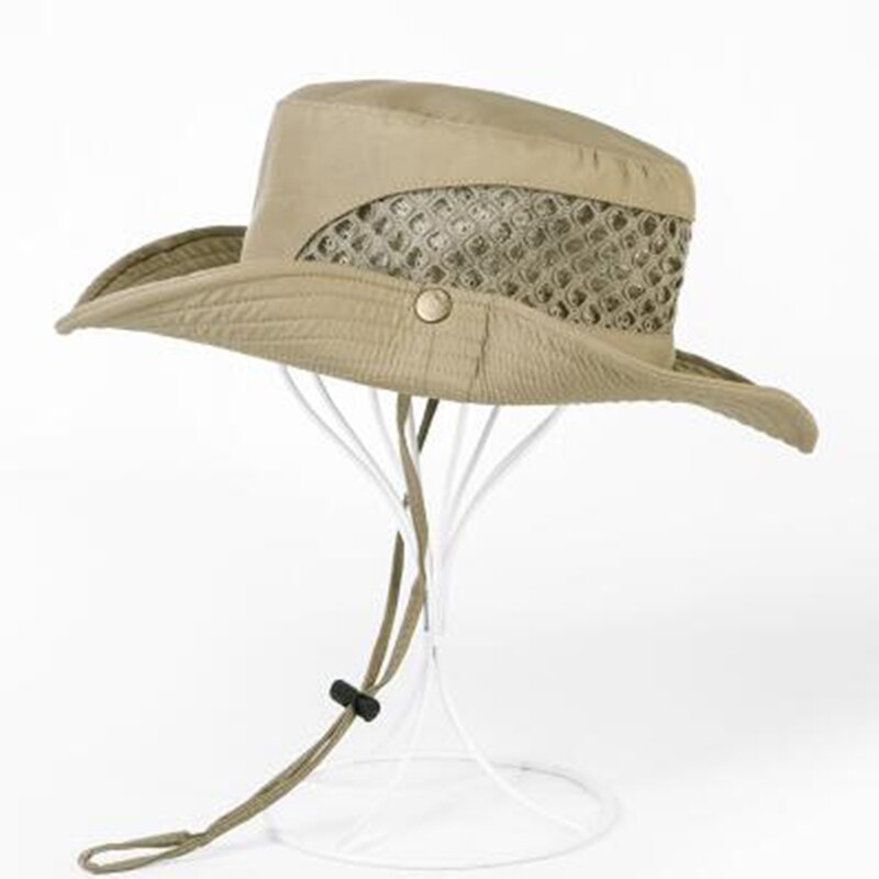 Zonnehoed heren emmerhoeden dames zomer visserspet brede rand uv-bescherming flap hoed ademend mesh bone gorras strandhoed heren