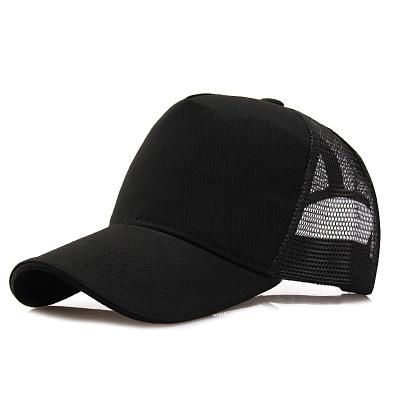 COKK, gorra de béisbol de , gorra de malla con Cierre trasero para hombre, gorros de mujer para hombre, gorra informal negra ajustable, gorra de Sol para camionero: black