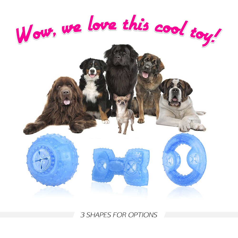 Pet Toys Dog Teething Toy Freeze Treat Ball Interactive IQ Pet Toys for Puppies Cats Guinea Pigs Pet Training Toys