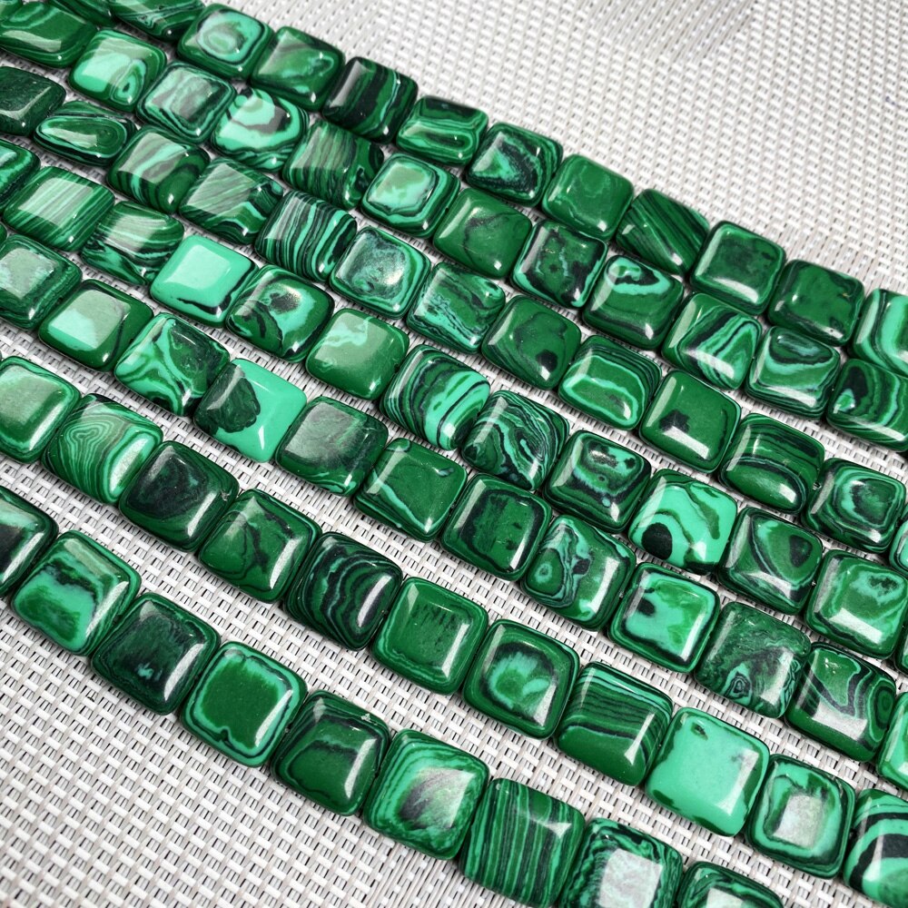 Natural Stone Square shape Loose Beads Crystal Semifinished String Bead for Jewelry Making DIY Bracelet Necklace Accessories: 2